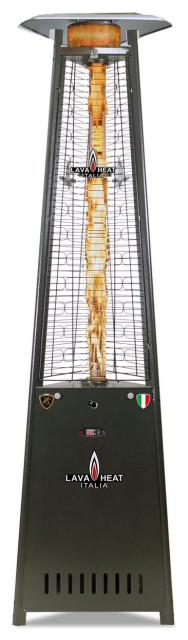 Triangular Heaters Lava Heat LP 2G PRO Triangle Flame Tower Heater Hammered Gray - Modern ...