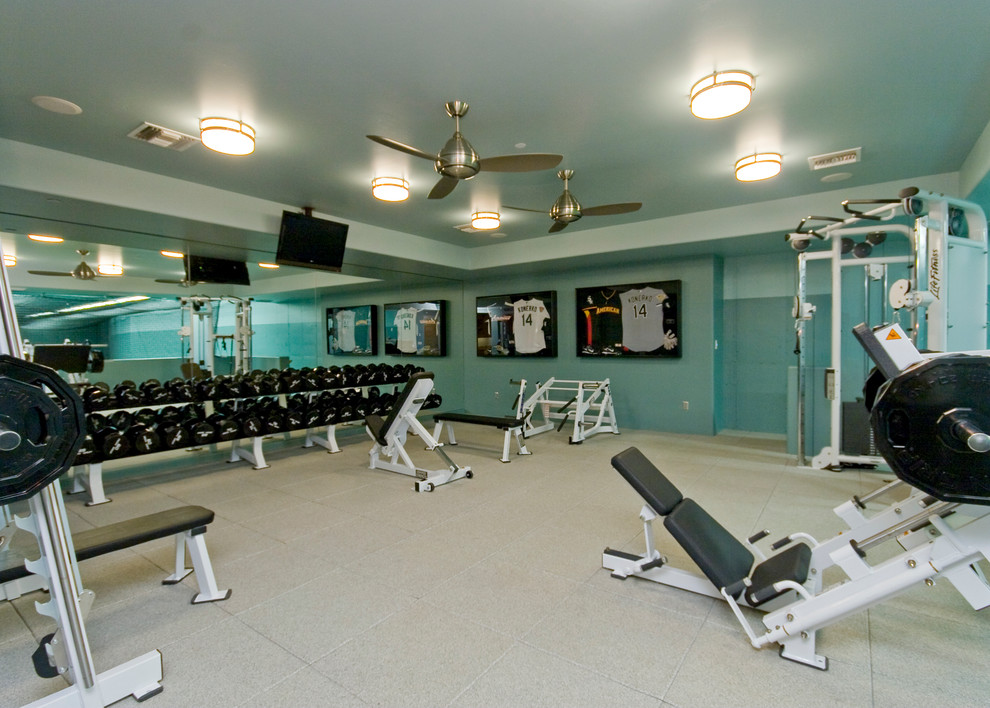 This is an example of a modern home gym in Phoenix.