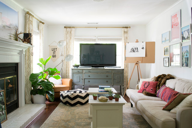 Marietta Renovation beach-style-living-room