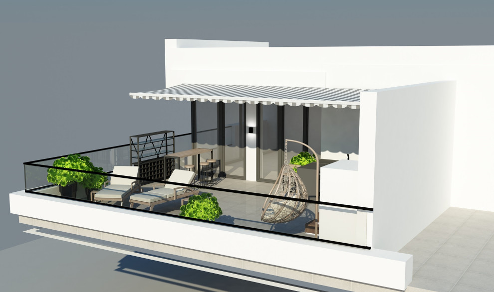 Терасса 21 этажа В ЖК Акай сити