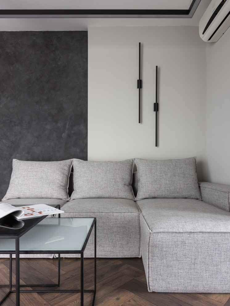 Минималистичная кухня-гостиная