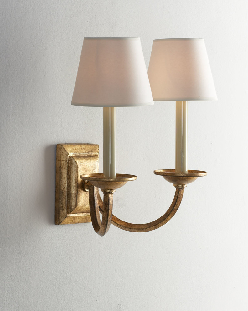 VISUAL COMFORT Double Arm "Flemished" Sconce