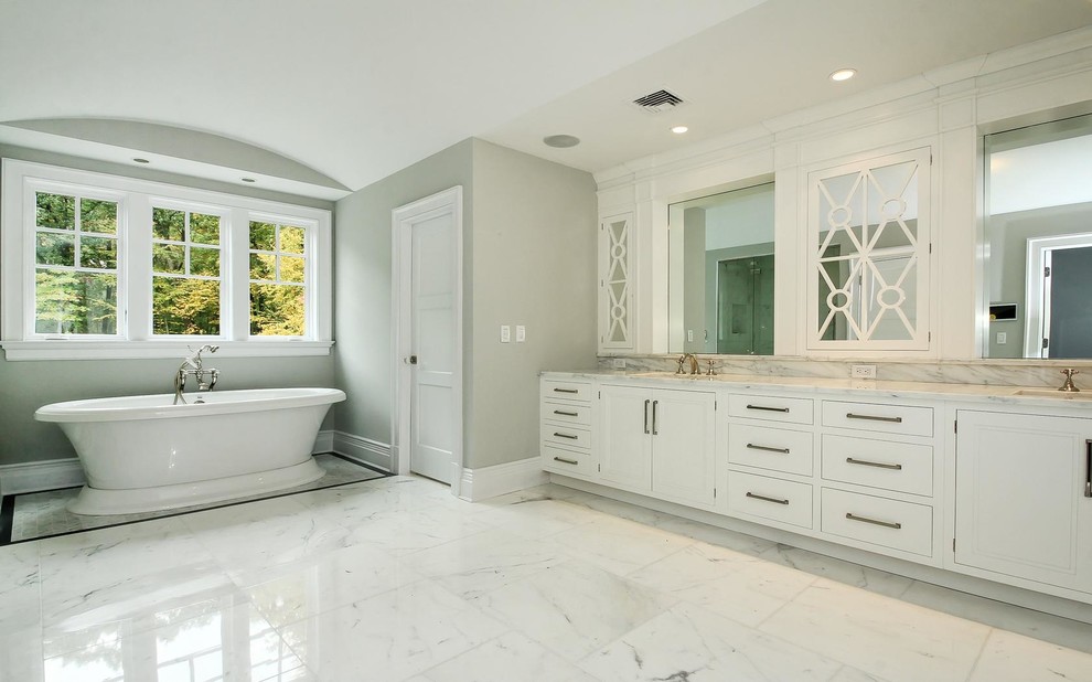 White Dutch Farm House Colonial In Franklin Lakes NJ