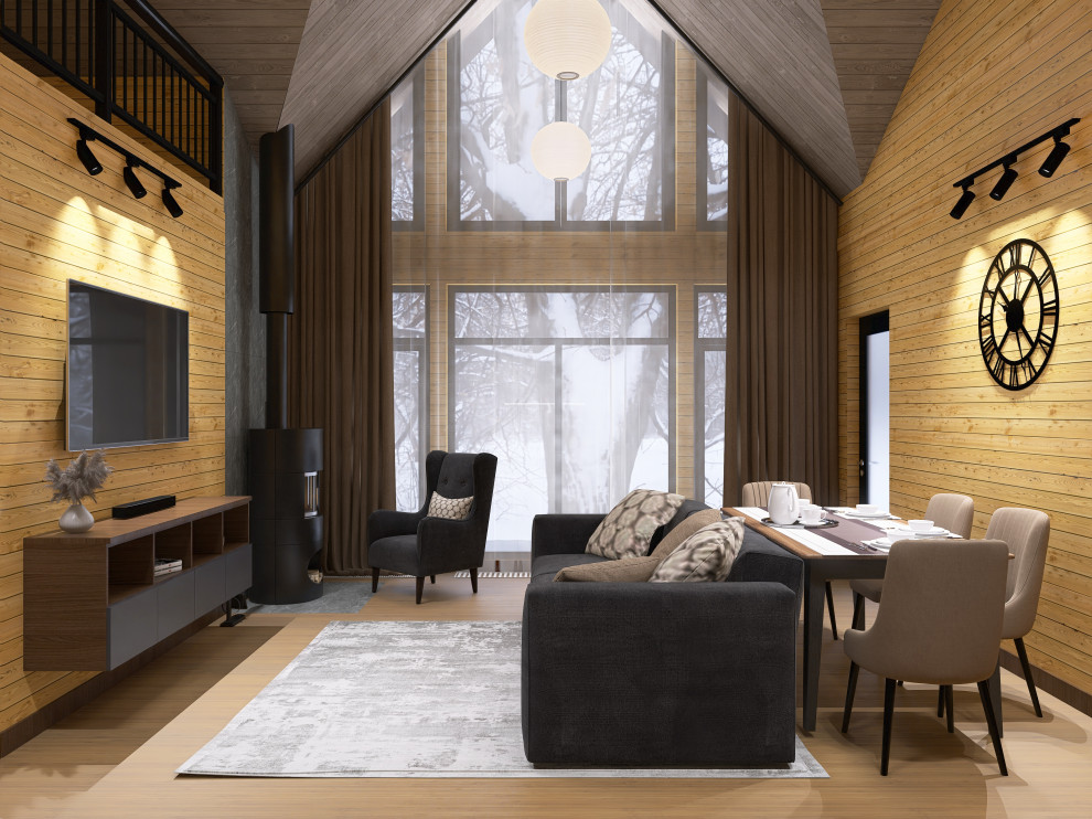 Кухня-гостиная в загородном доме