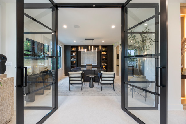 End Unit - Modern Transitional Luxury Rowhome | Heritage Place Naperville, IL contemporary-home-office-and-library