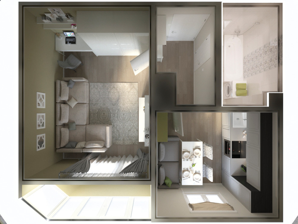 Однокомнатная квартира вариант № 1