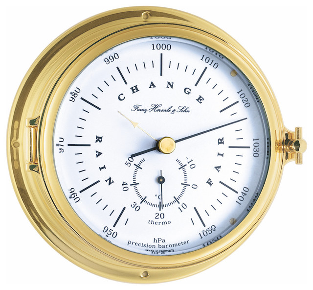 "Annapolis" Barometer and Thermometer Wall Clocks by Hermle North
