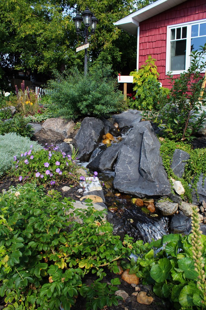 This is an example of a transitional garden in Calgary.