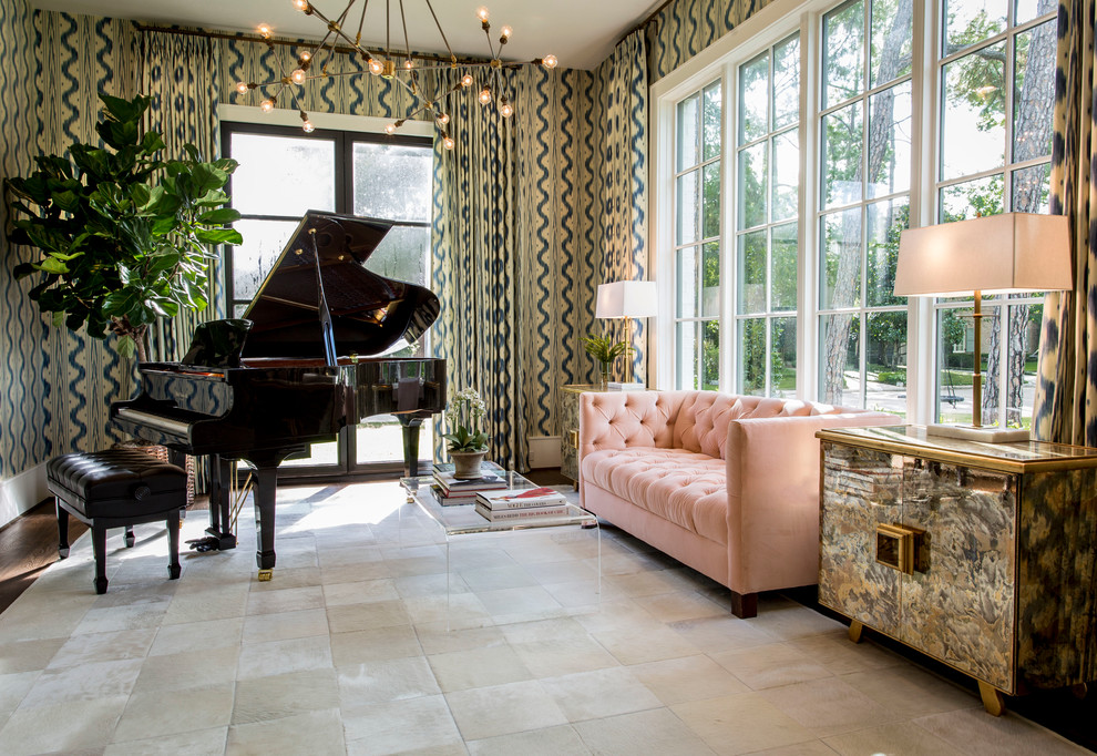 Transitional sunroom photo in Houston