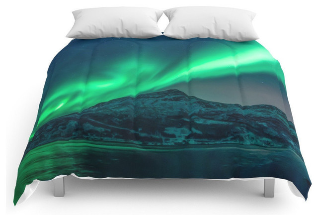 Aurora Borealis Northern Lights Comforter Contemporary