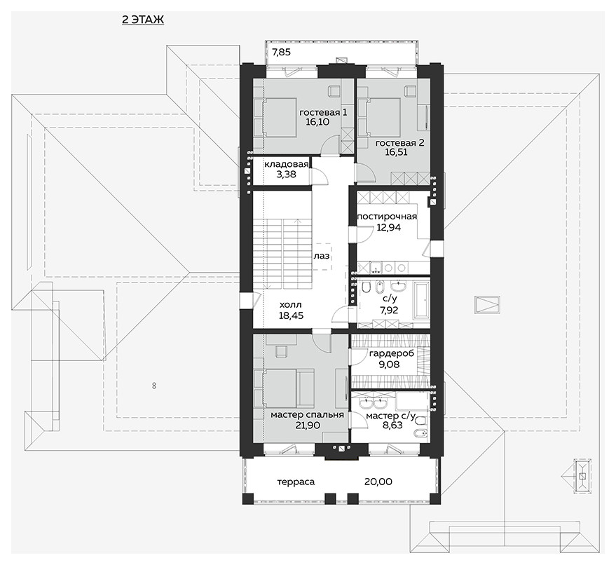 Проект дома с бассейном