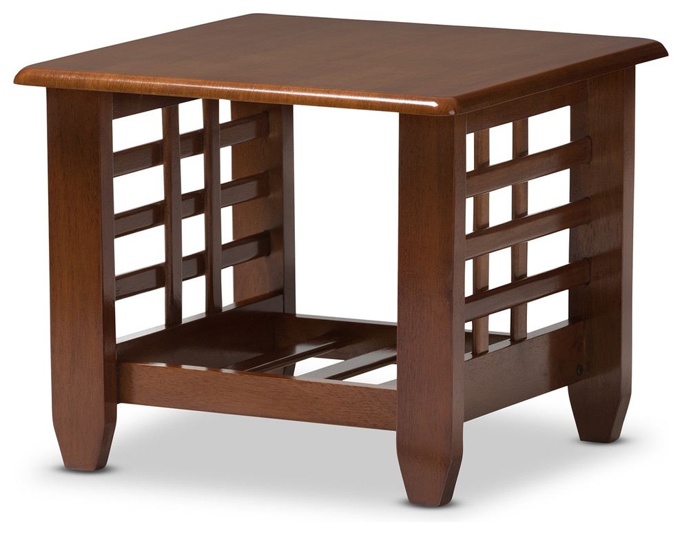 Larissa Mission Style Cherry Finished Brown Wood Occasional End Table