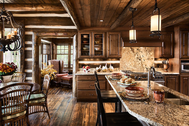 Log Home Kitchens - Rustic - Kitchen - by Expedition Log Homes