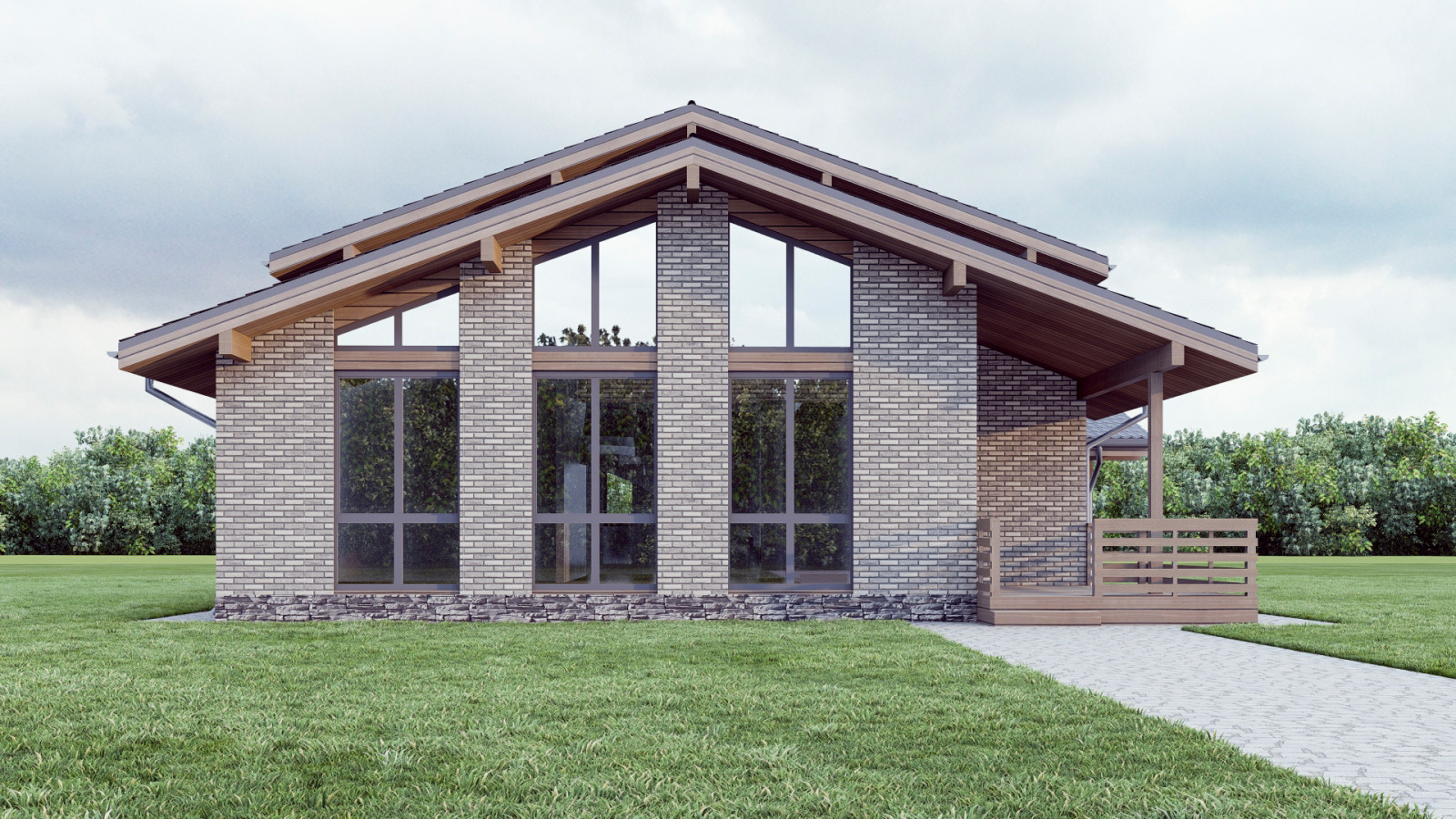 Проект двухэтажного дома в стиле Шале 212 кв.м