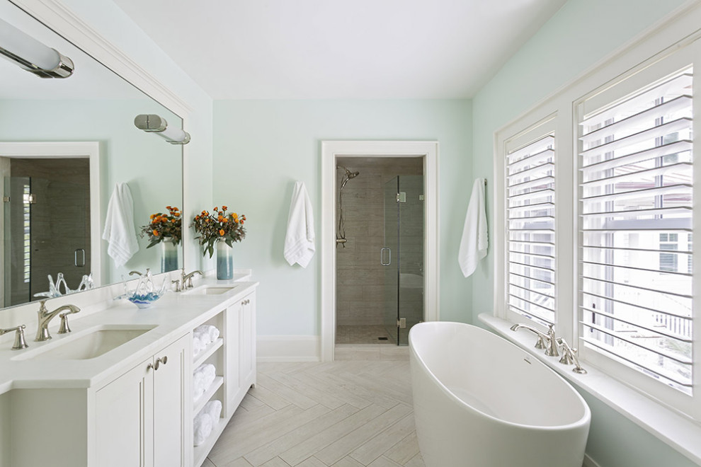 This is an example of a beach style bathroom in Charleston.