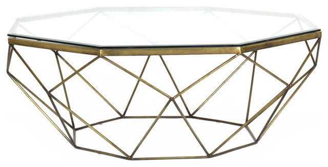 Antique Style Br Geometric Coffee Table Contemporary Antique Style Br Geometric Coffee Table