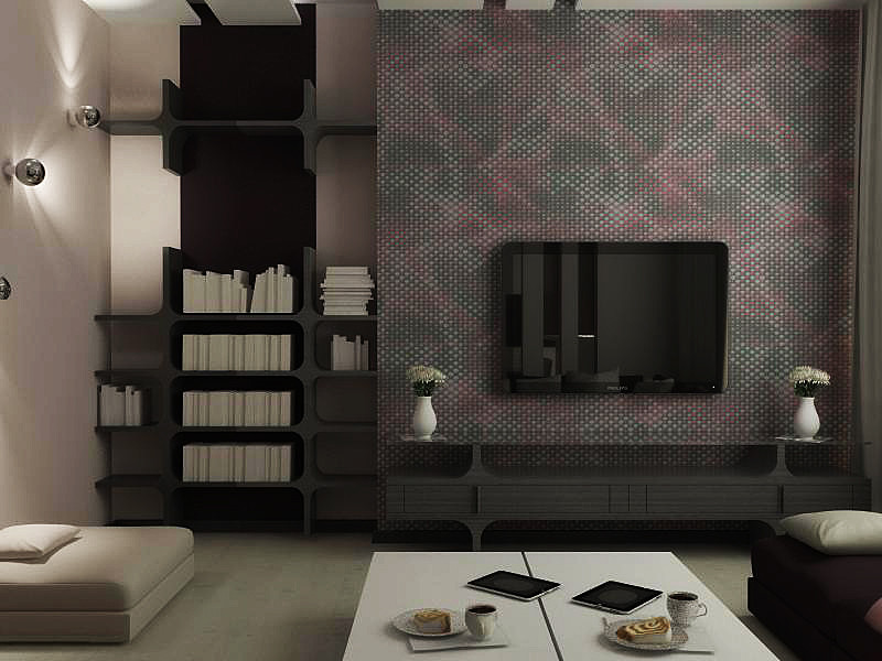 гостиная и кухня для девушки