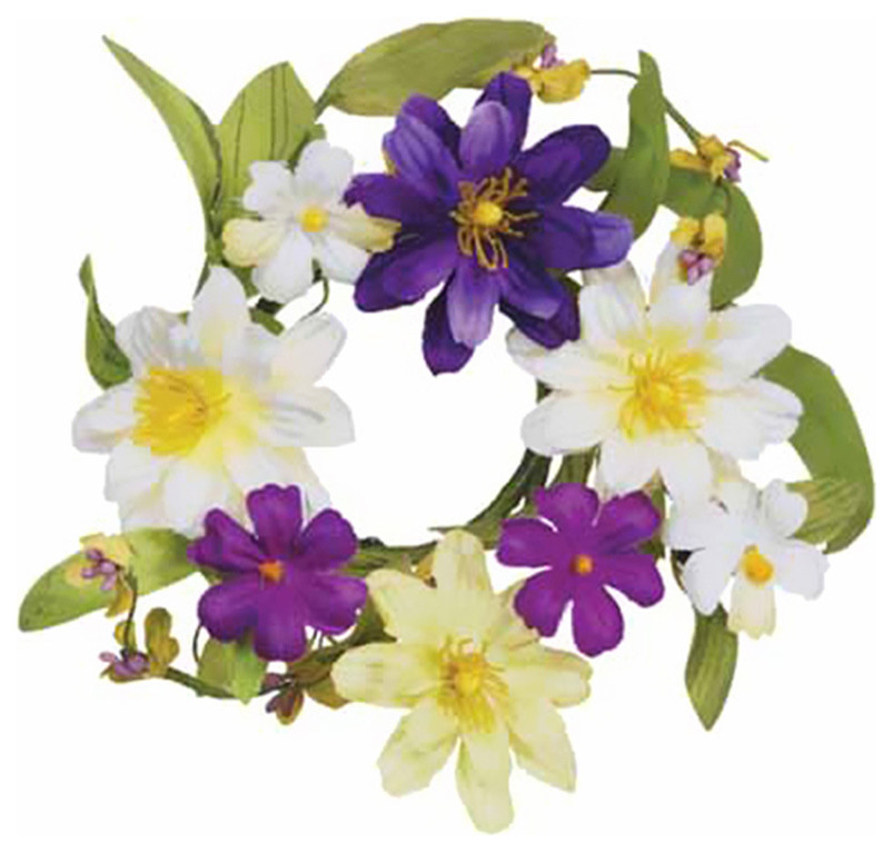 Oddity 2" Zinnia and Daisy Candle Ring, Set of 4