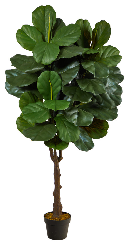 4.5' Fiddle Leaf Fig Artificial Tree, Indoor/Outdoor