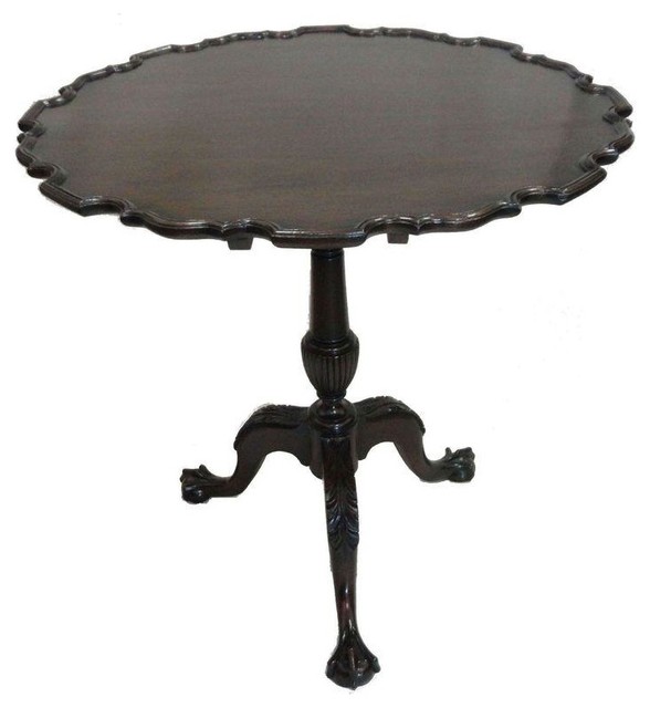Antique Chippendale Pie Crust Table Traditional Side Tables And Antique Chippendale Pie Crust Table