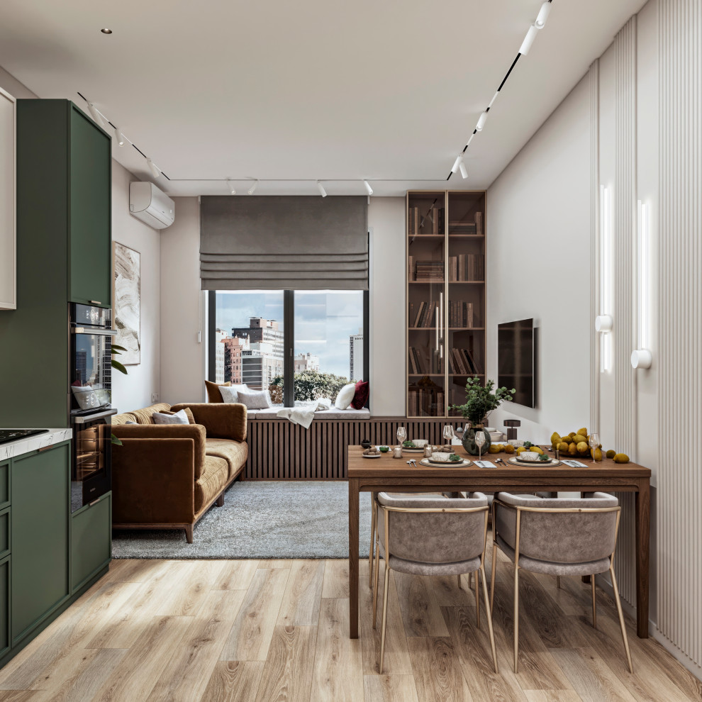 ЖК Level Нагатинская. Кухня-гостиная 20м2