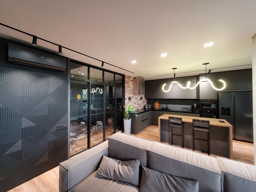 Кухня в лофт интерьере