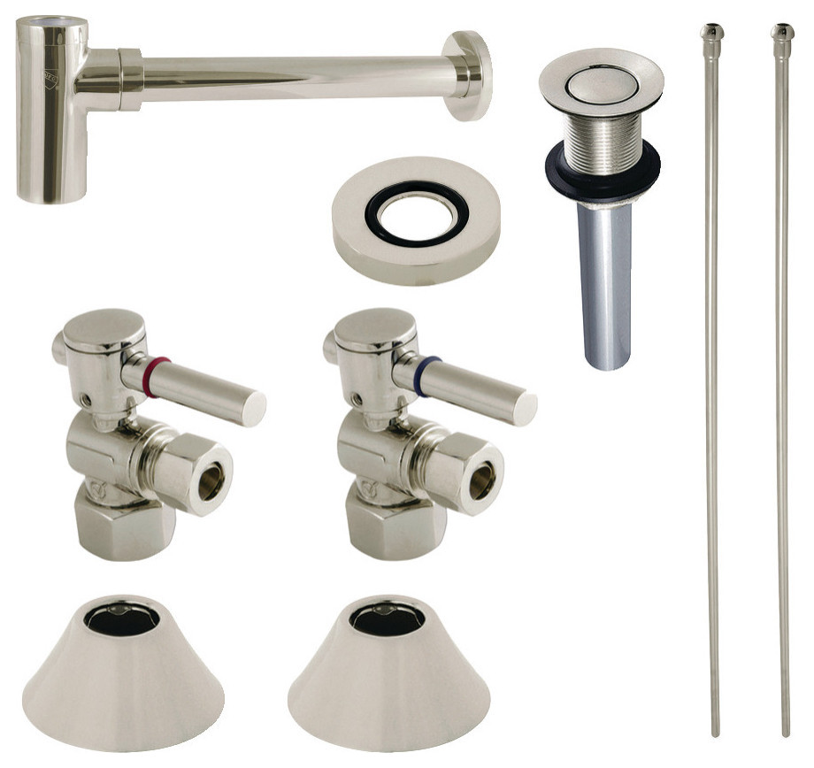 CC43106DLVKB30 Modern Plumbing Sink Trim Kit With Bottle Trap,Polished ...
