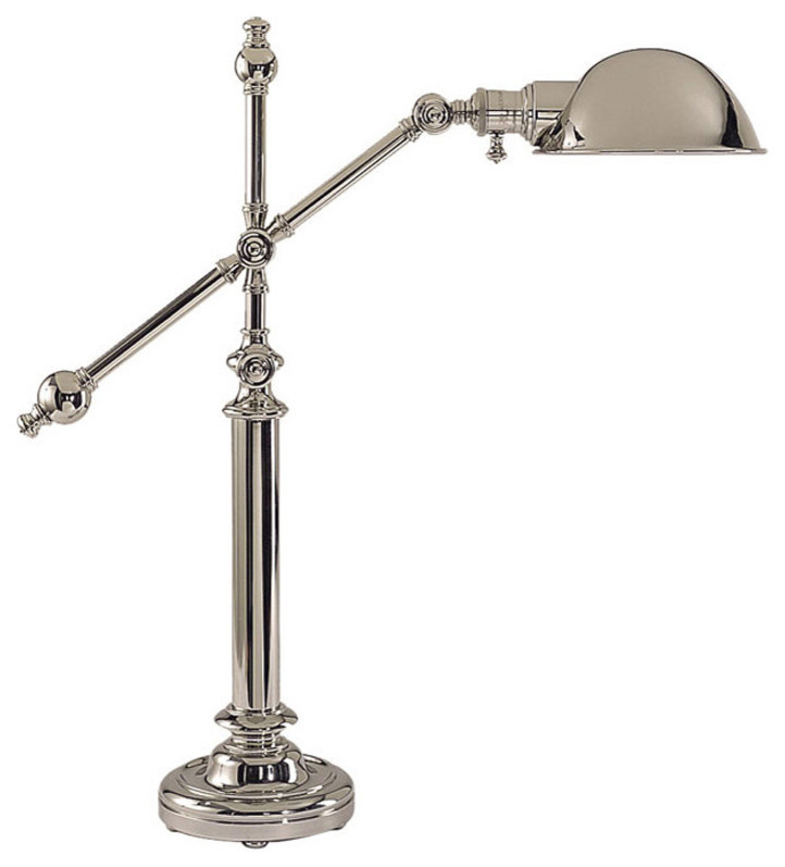 E. F. Chapman Pimlico 1 Light Table Lamp in Polished Nickel