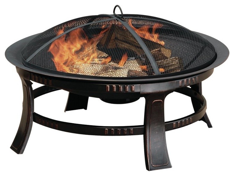 Portable Outdoor Fire Pit Traditional Fire Pits by AMT Home Decor