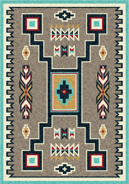Old Crow, Tan, 5'x8', 5'x8' - Southwestern - Area Rugs - by American ...