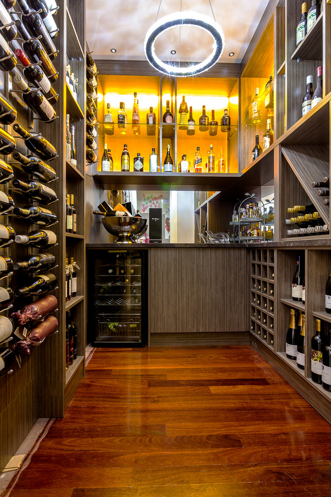 Design ideas for a contemporary wine cellar in Perth.