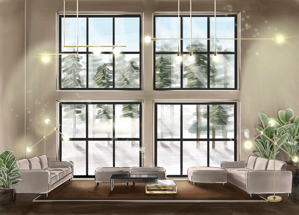 Визуализация гостиной