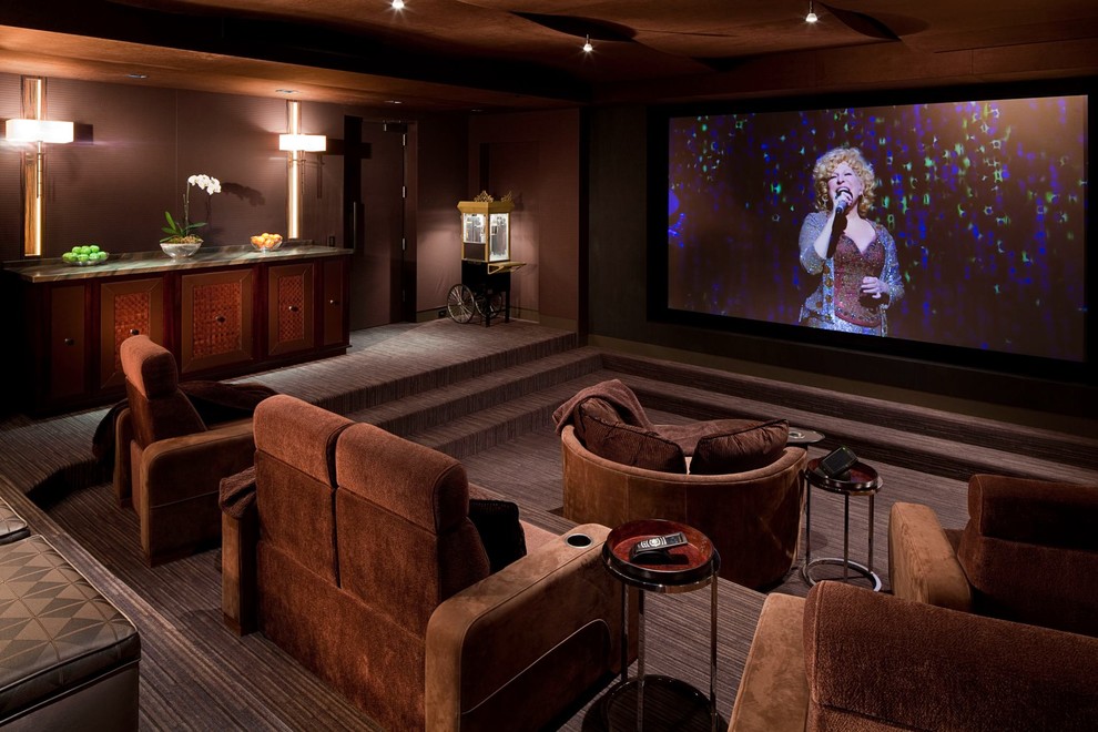 Nevada's First Silver LEED Certified Home - Contemporary - Home Theater ...