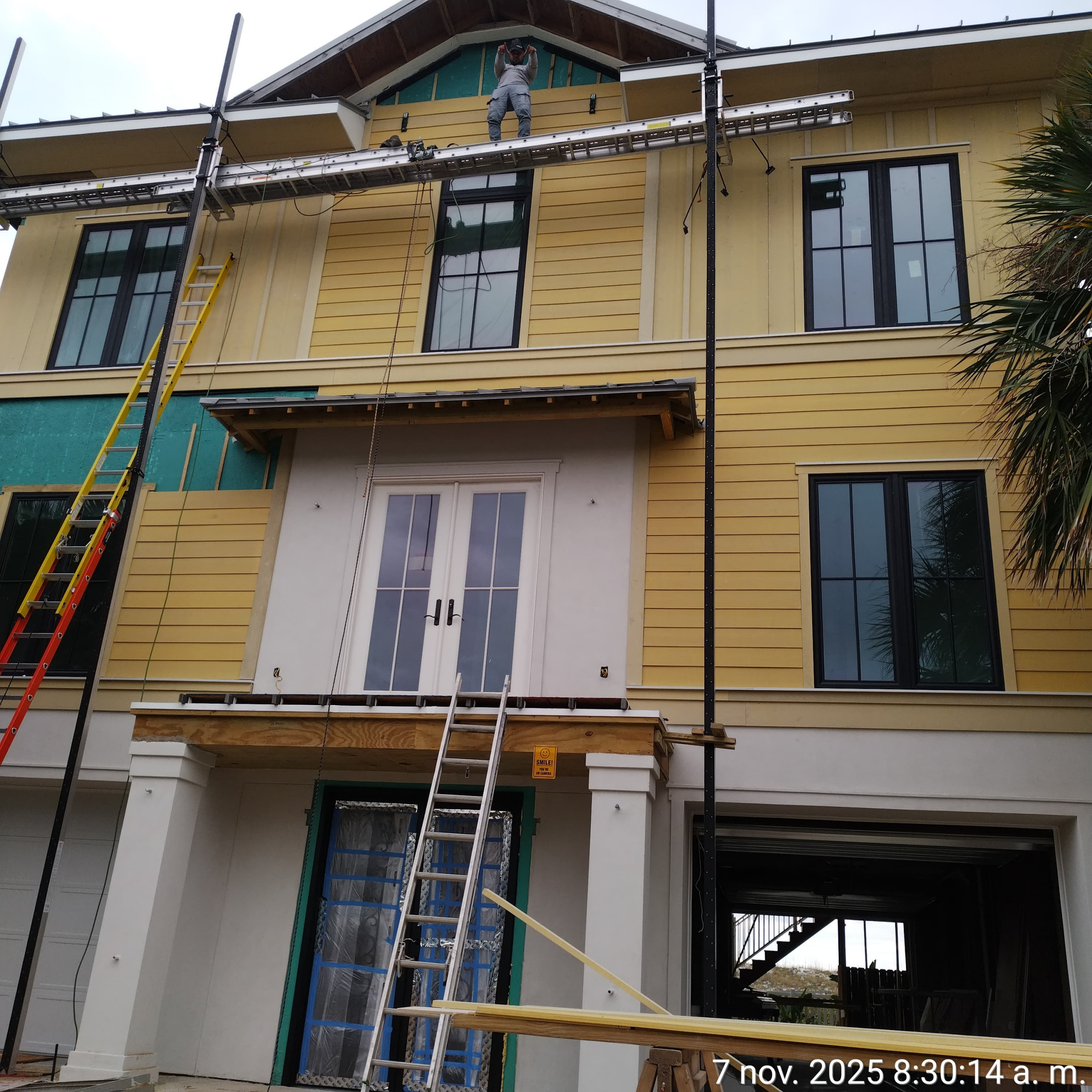 Exterior construction in progress — Lifetime Home Exteriors.
