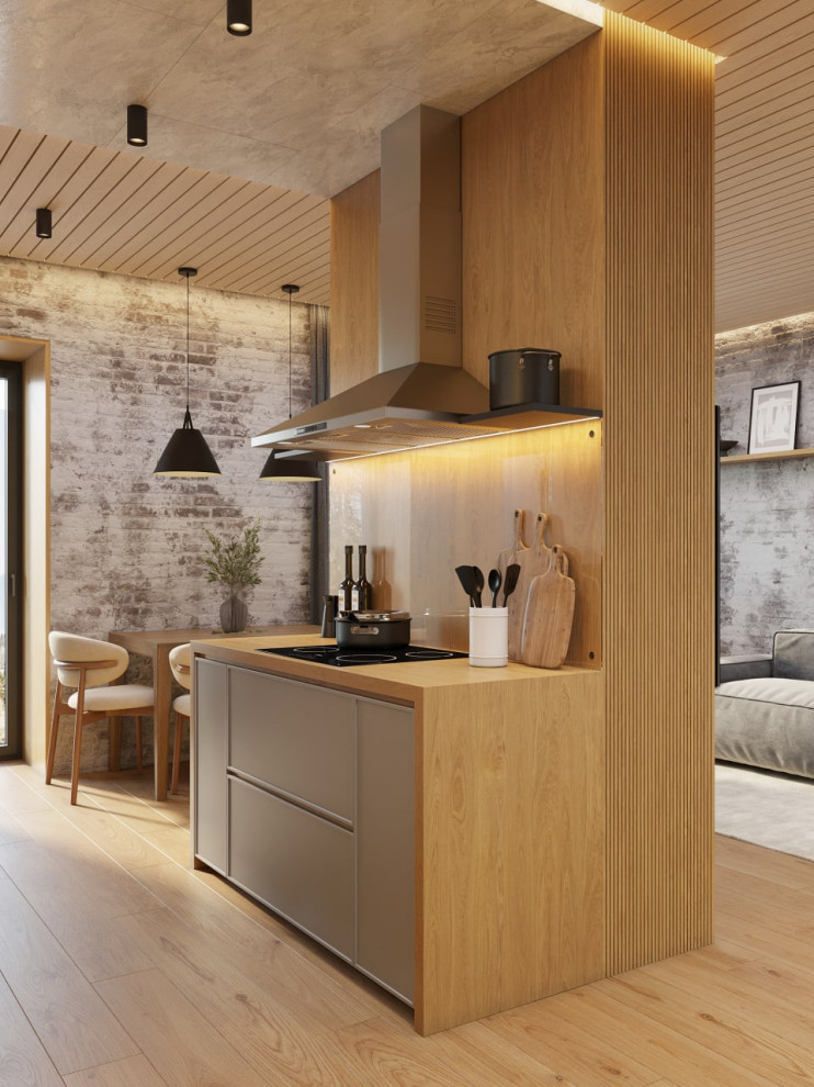 Интерьер таунхауса в стиле минималистичный лофт