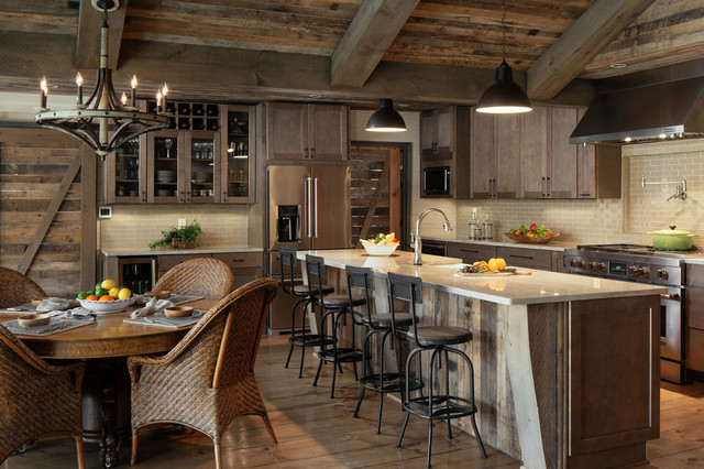 Lake House at Pine Cove rustikal-kueche