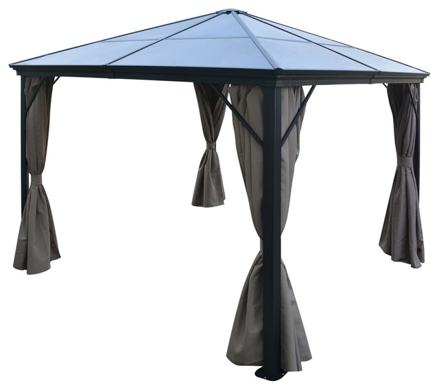 Gdf Studio Bali Outdoor 10 X10 Aluminum Framed Gazebo With