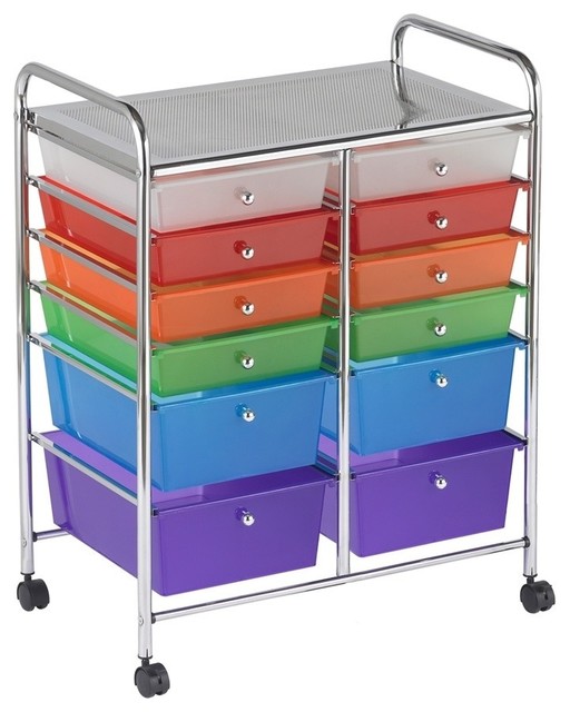 12 Drawer 8 4 Mobile Organizer Assorted Contemporary Kids