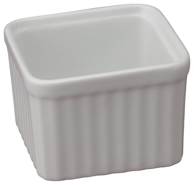 HIC Square Ramekin, Porcelain, 3