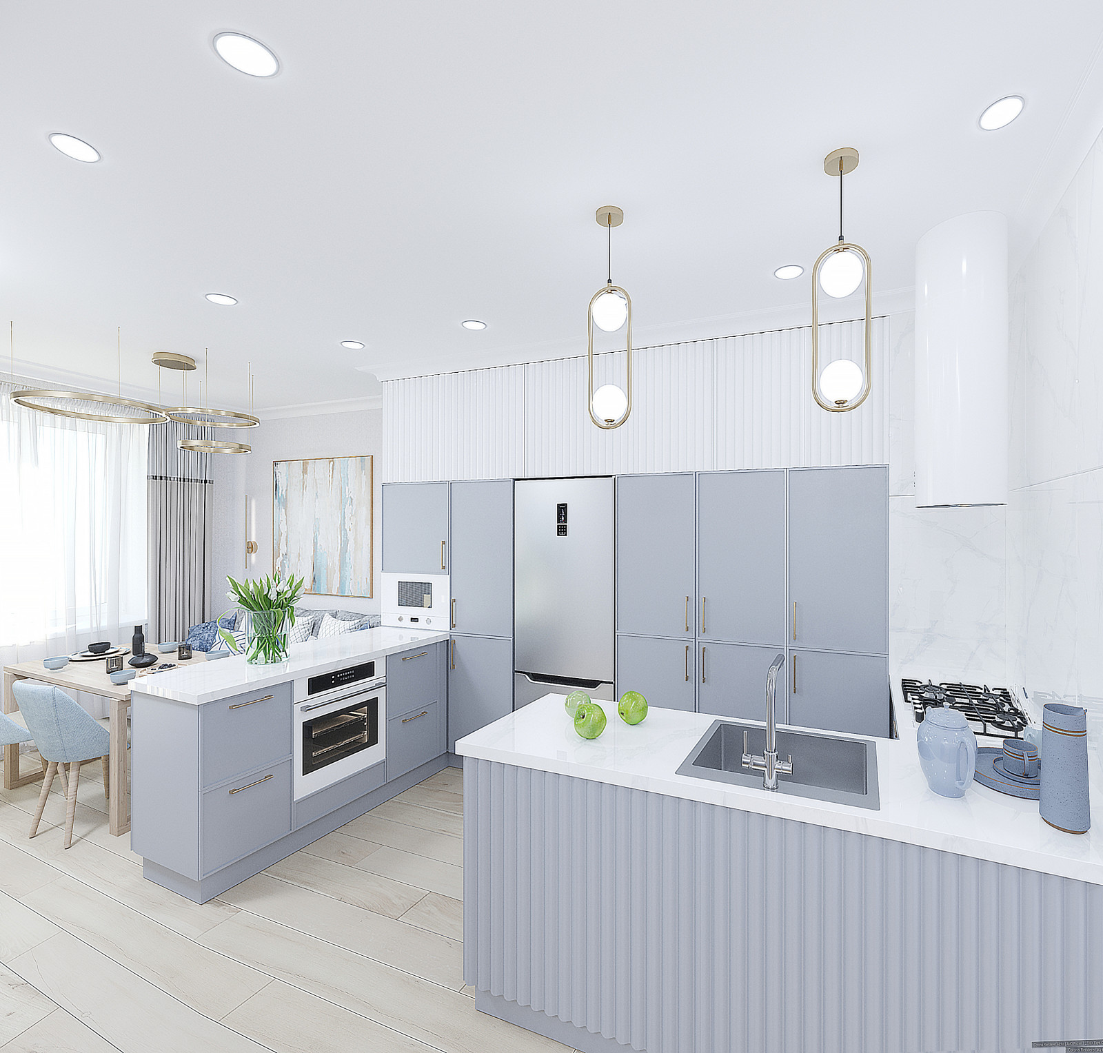 В голубой дымке