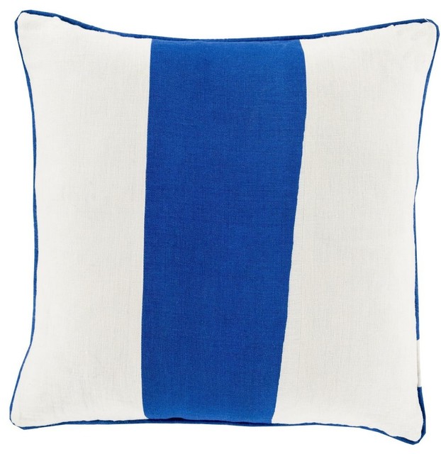 Solid/Striped Linen Stripe Decorative Pillow - Contemporary - Decorative Pillows - by RugPal