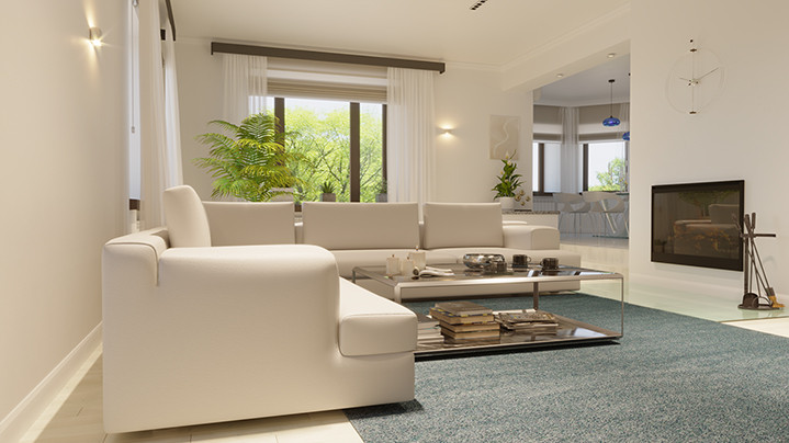 Дизайн-проект гостиной частного дома в Тольятти