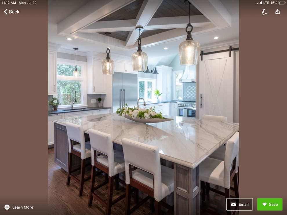 Modern Farmhouse Kitchen, Home Bar and Powder Room