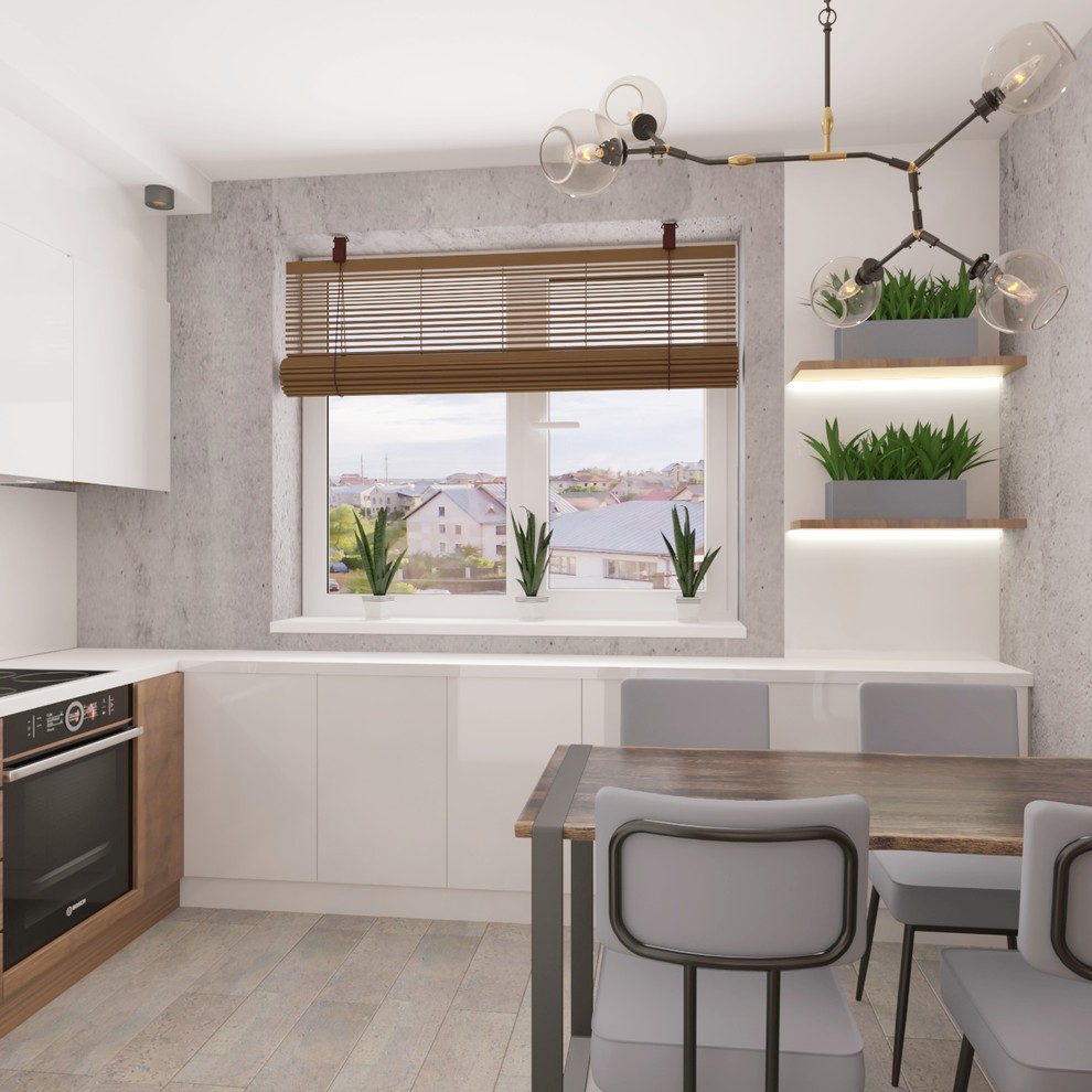 Кухня в стиле индустриальный минимализм