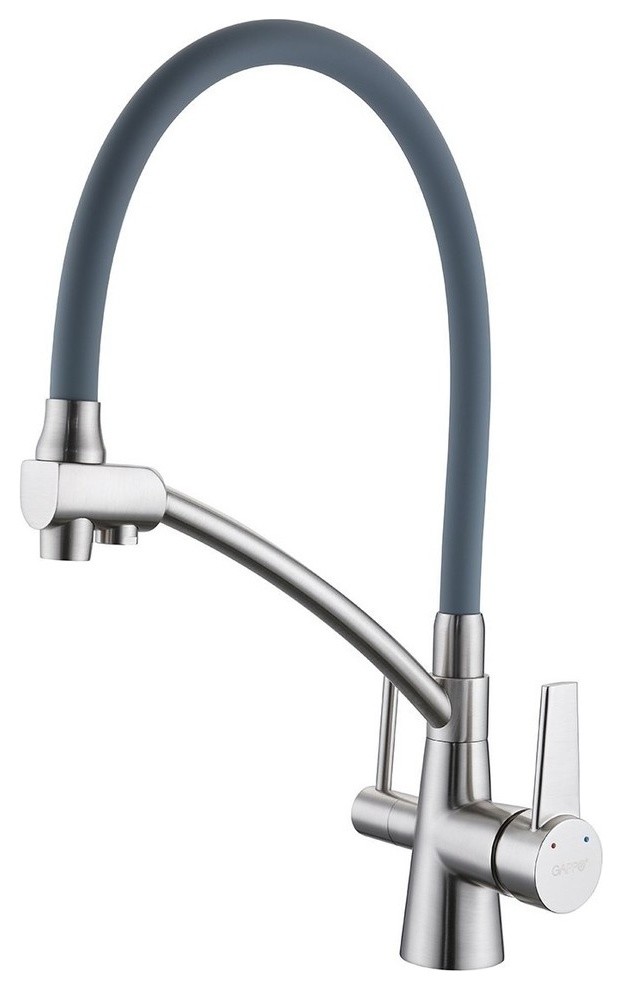 Pull Out Kitchen Sink Faucet Dual Handle 3 In 1 Water Filter Purifier Faucets