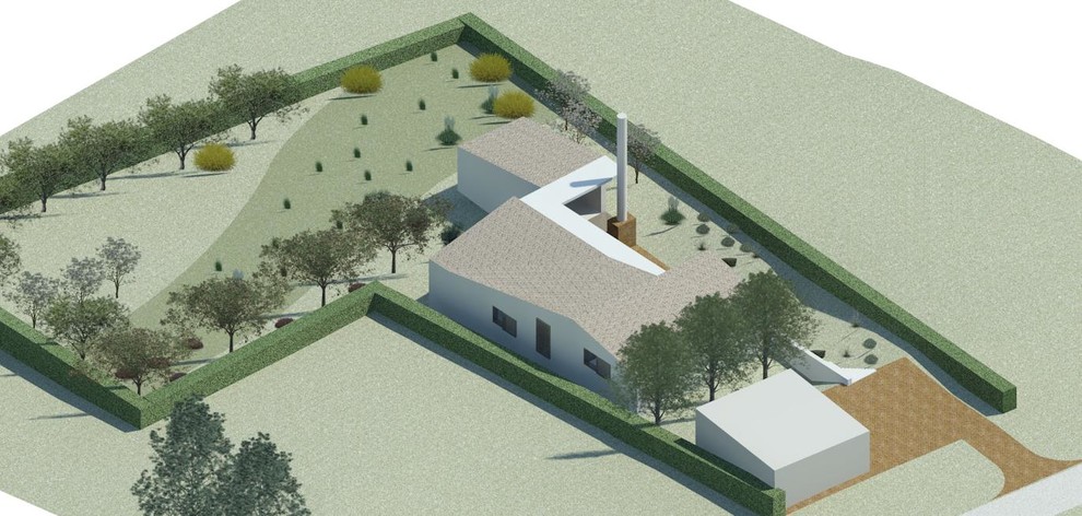 дом на рельефе