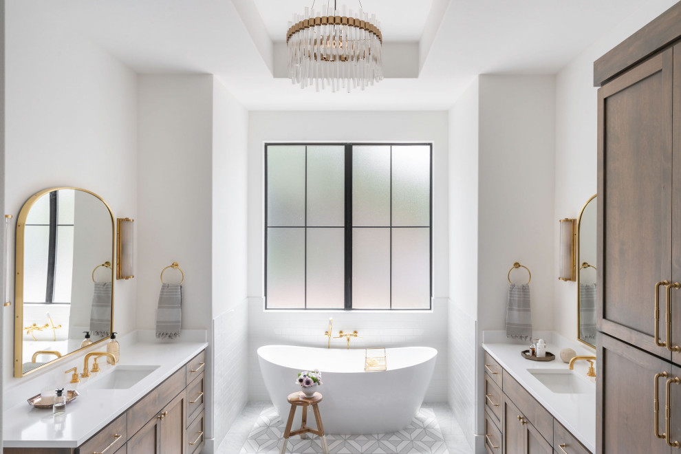 Classic Modern - Example of a transitional bathroom design in Austin