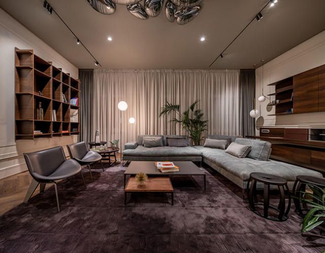 Luxury apartment renovation klassisk-vardagsrum