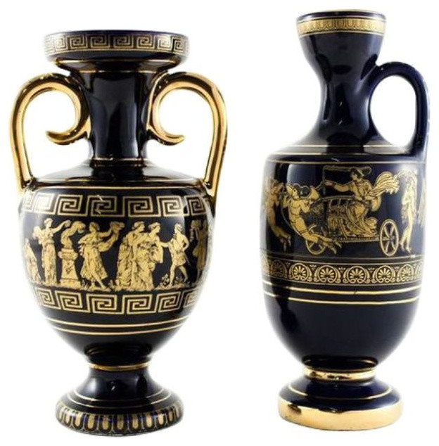  SOLD OUT! Pair of 24 kt Gold Grecian Urns 150 Est. Retail 50 on