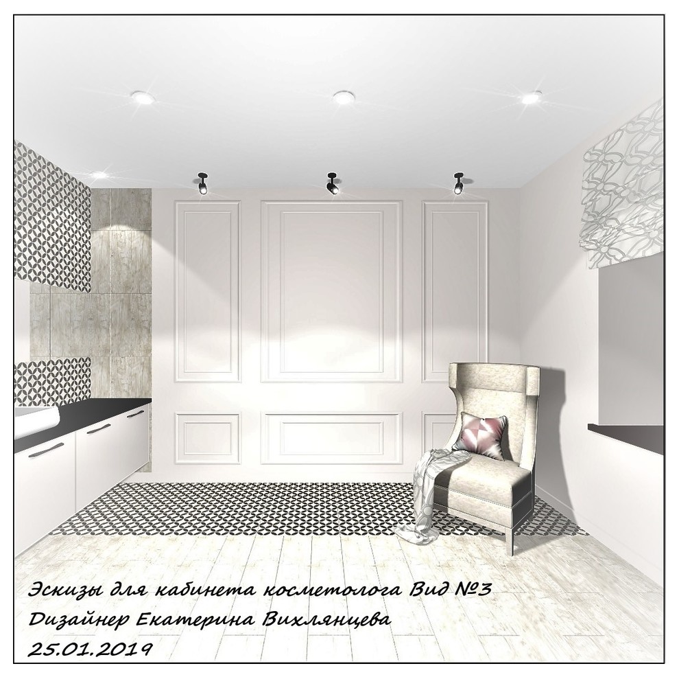 проект "ТАТУАЖНЫЙ САЛОН" кабинет №1